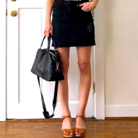 Madewell Handbags - Madewell | Black Prague Satchel Leather Bag